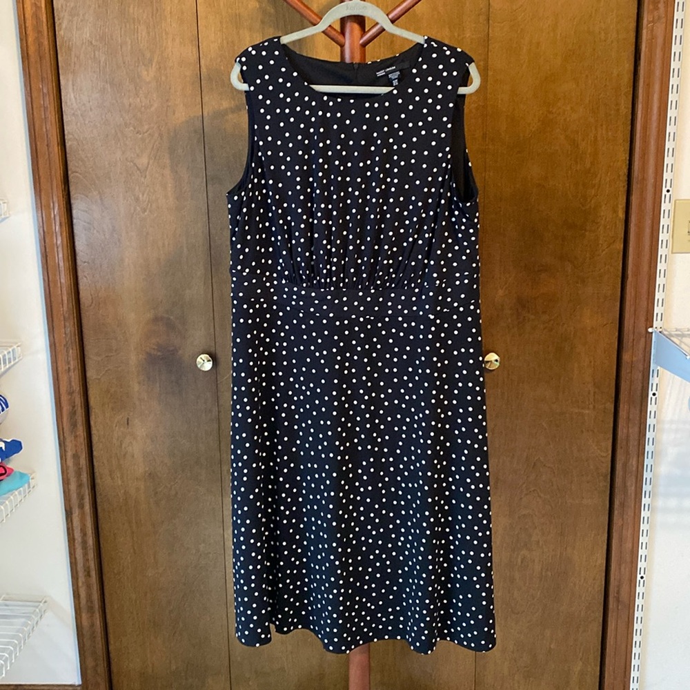 Size 20W black/white polka dot dress